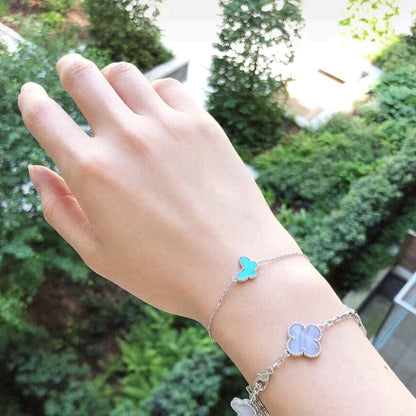 [⭐⭐JeweliWhal]BUTTERFLY TURQUOISE BUTTERFLY BRACELET SILVER