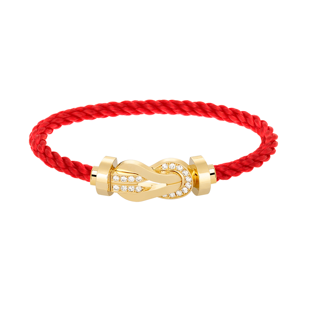 [⭐⭐JeweliWhal]CHANCE LARGE 8 FIGURE BUCKLE HALF DIAMOND BRACELET GOLD