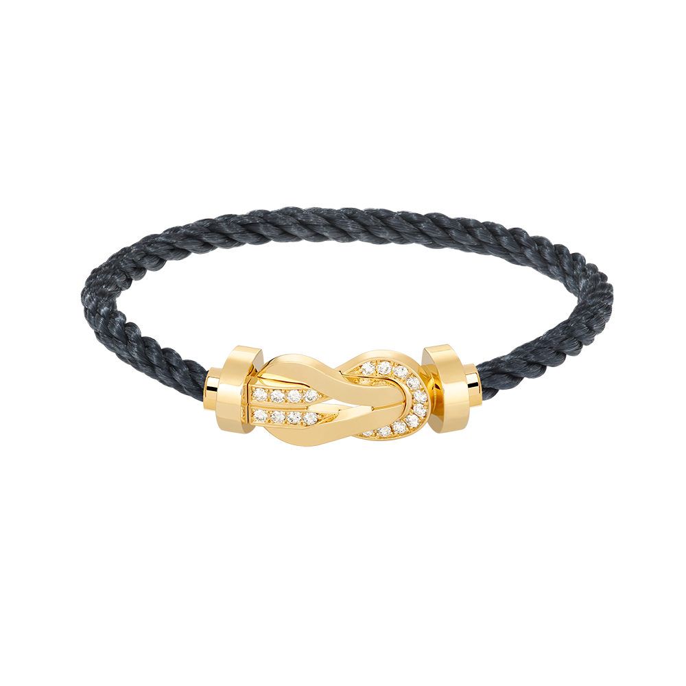 [⭐⭐JeweliWhal]CHANCE LARGE 8 FIGURE BUCKLE HALF DIAMOND BRACELET GOLD