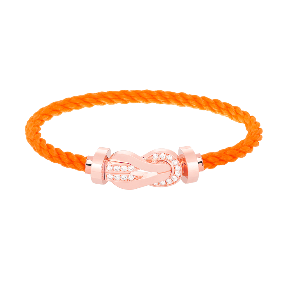 [⭐⭐JeweliWhal]CHANCE LARGE 8 FIGURE BUCKLE HALF DIAMOND BRACELET ROSE GOLD