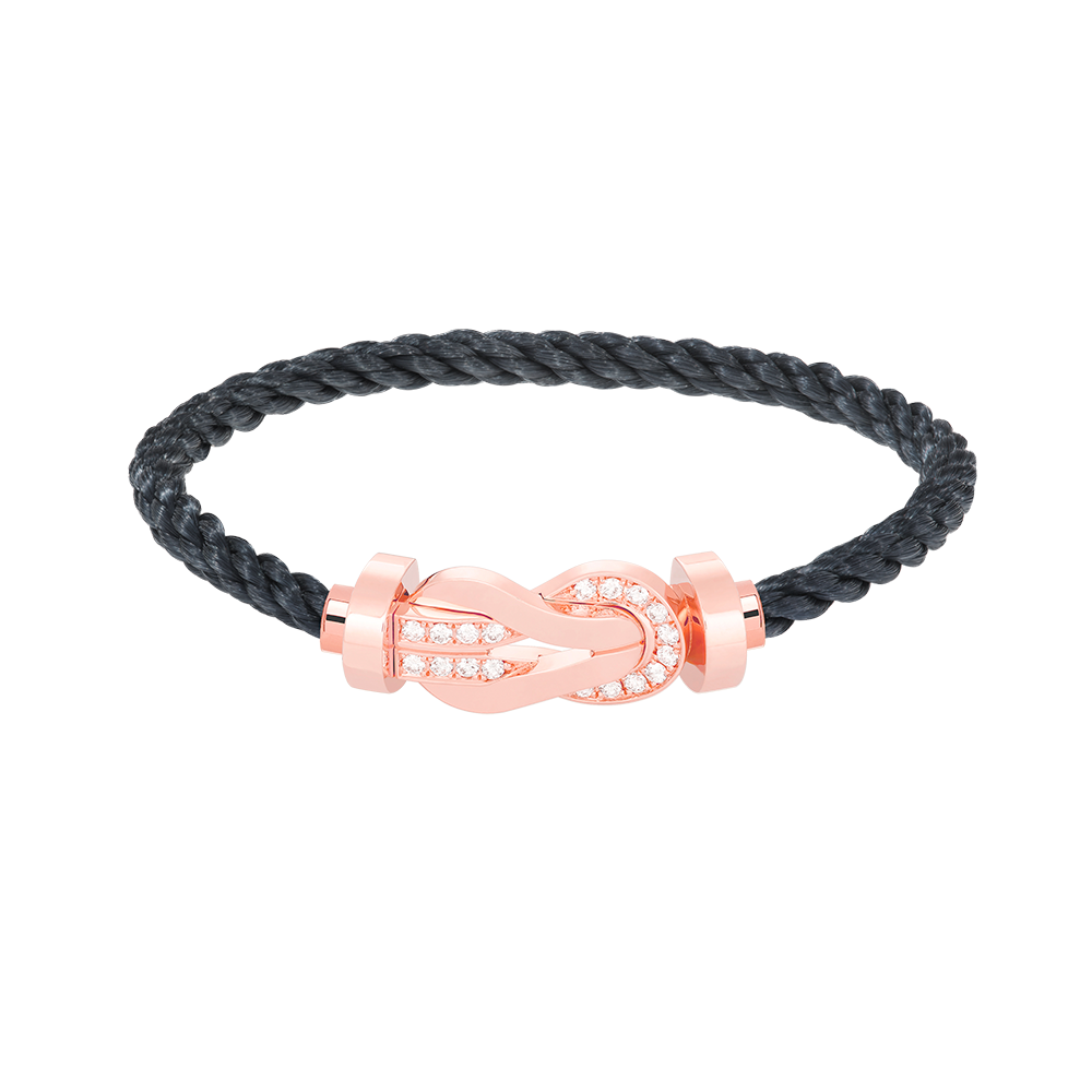 [⭐⭐JeweliWhal]CHANCE LARGE 8 FIGURE BUCKLE HALF DIAMOND BRACELET ROSE GOLD