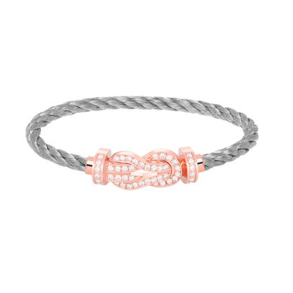 [⭐⭐JeweliWhal]CHANCE LARGE 8 FIGURE BUCKLE FULL DIAMOND BRACELET ROSE GOLD