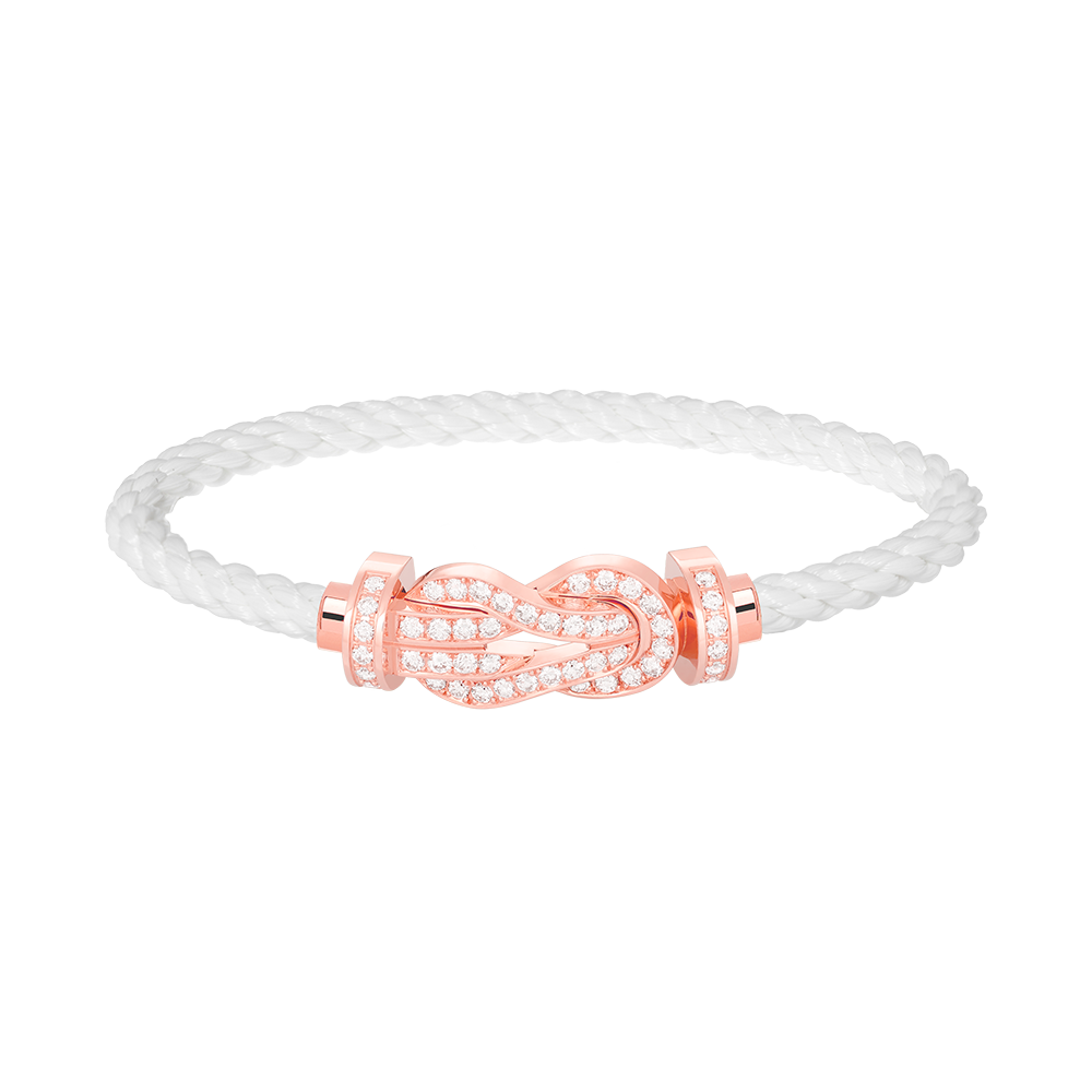 [⭐⭐JeweliWhal]CHANCE LARGE 8 FIGURE BUCKLE FULL DIAMOND BRACELET ROSE GOLD