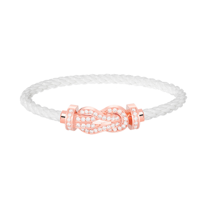 [⭐⭐JeweliWhal]CHANCE LARGE 8 FIGURE BUCKLE FULL DIAMOND BRACELET ROSE GOLD