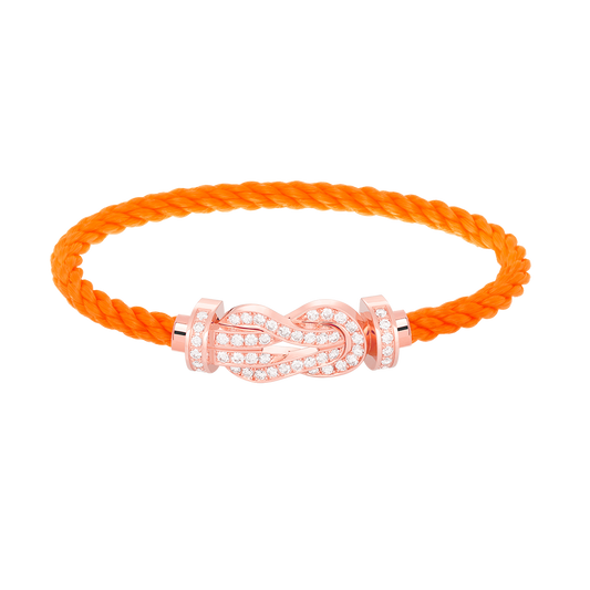 [⭐⭐JeweliWhal]CHANCE LARGE 8 FIGURE BUCKLE FULL DIAMOND BRACELET ROSE GOLD