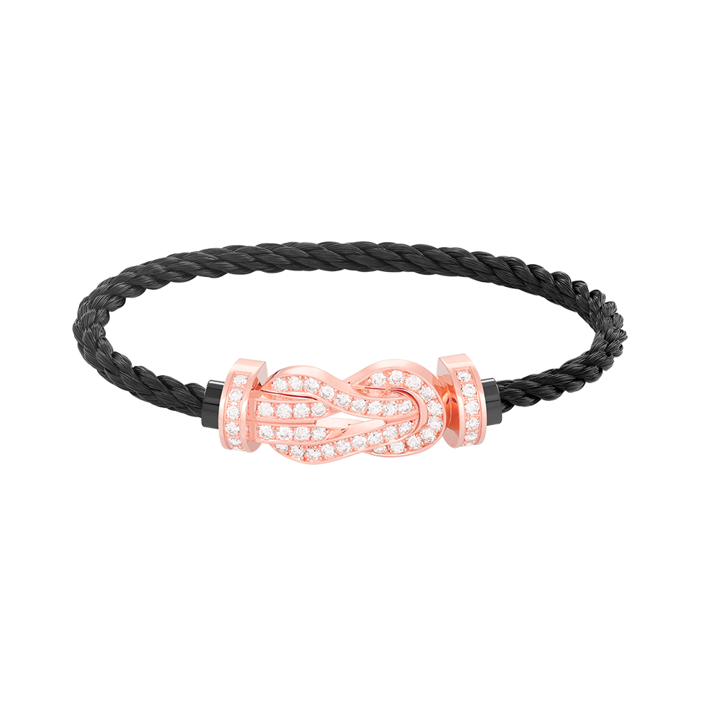 [⭐⭐JeweliWhal]CHANCE LARGE 8 FIGURE BUCKLE FULL DIAMOND BRACELET ROSE GOLD
