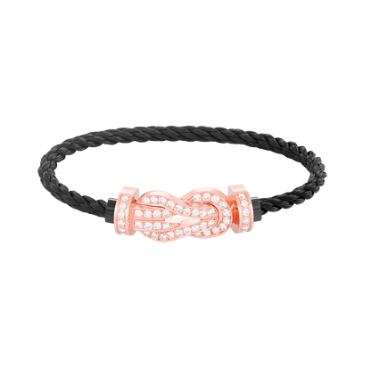 [⭐⭐JeweliWhal]CHANCE LARGE 8 FIGURE BUCKLE FULL DIAMOND BRACELET ROSE GOLD