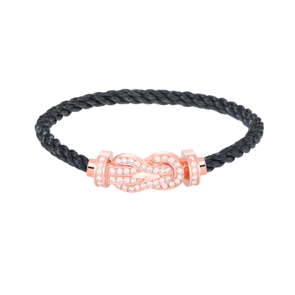 [⭐⭐JeweliWhal]CHANCE LARGE 8 FIGURE BUCKLE FULL DIAMOND BRACELET ROSE GOLD
