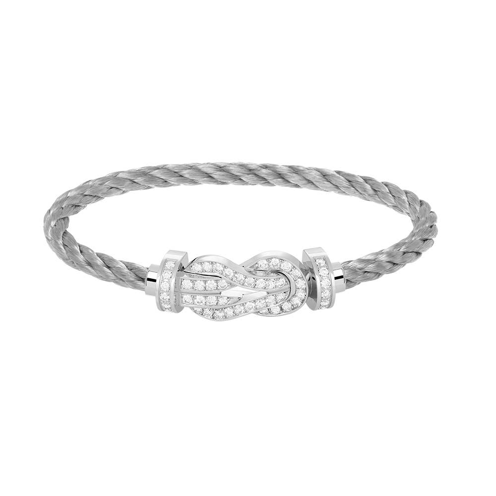 [⭐⭐JeweliWhal]CHANCE LARGE 8 FIGURE BUCKLE FULL DIAMOND BRACELET SILVER
