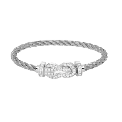 [⭐⭐JeweliWhal]CHANCE LARGE 8 FIGURE BUCKLE FULL DIAMOND BRACELET SILVER