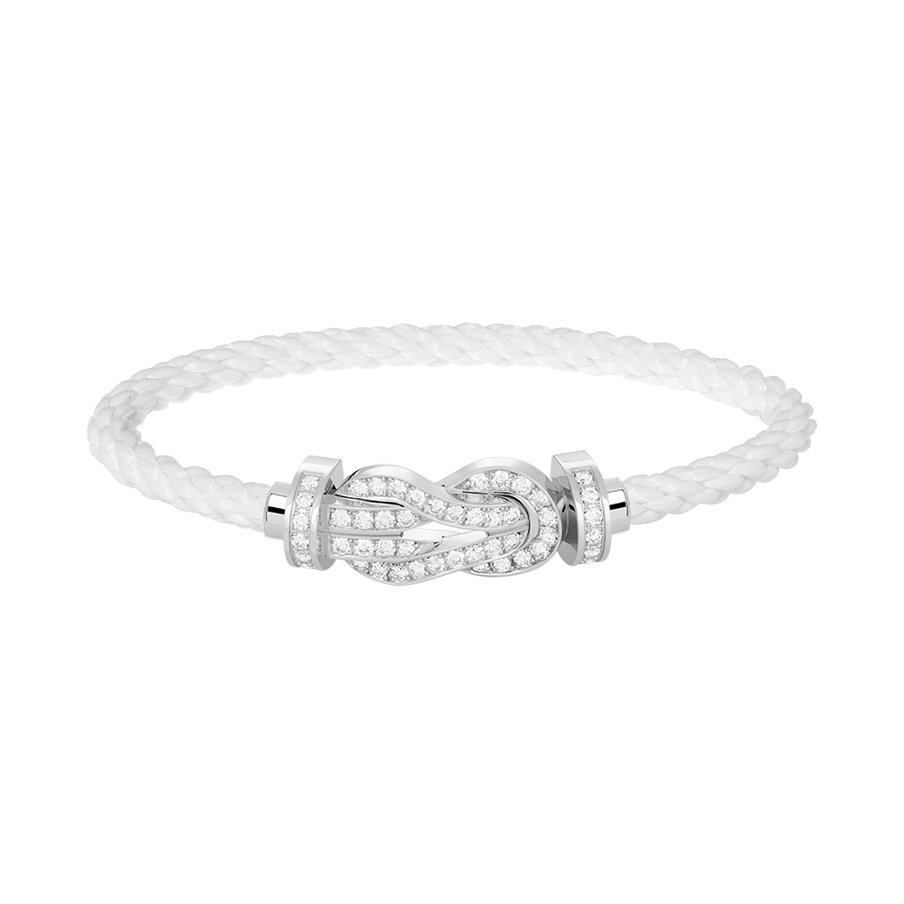 [⭐⭐JeweliWhal]CHANCE LARGE 8 FIGURE BUCKLE FULL DIAMOND BRACELET SILVER