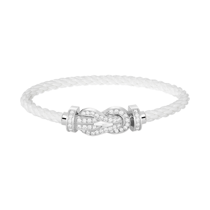 [⭐⭐JeweliWhal]CHANCE LARGE 8 FIGURE BUCKLE FULL DIAMOND BRACELET SILVER