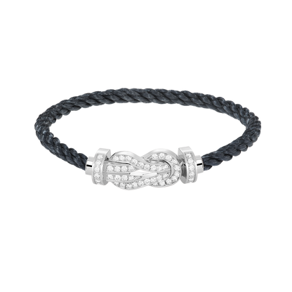 [⭐⭐JeweliWhal]CHANCE LARGE 8 FIGURE BUCKLE FULL DIAMOND BRACELET SILVER