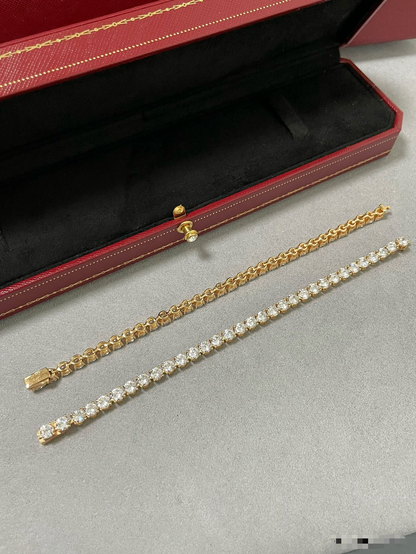 [⭐⭐JeweliWhal jewelrys]TENNIS BRACELET WITH FULL DIAMOND SETTING