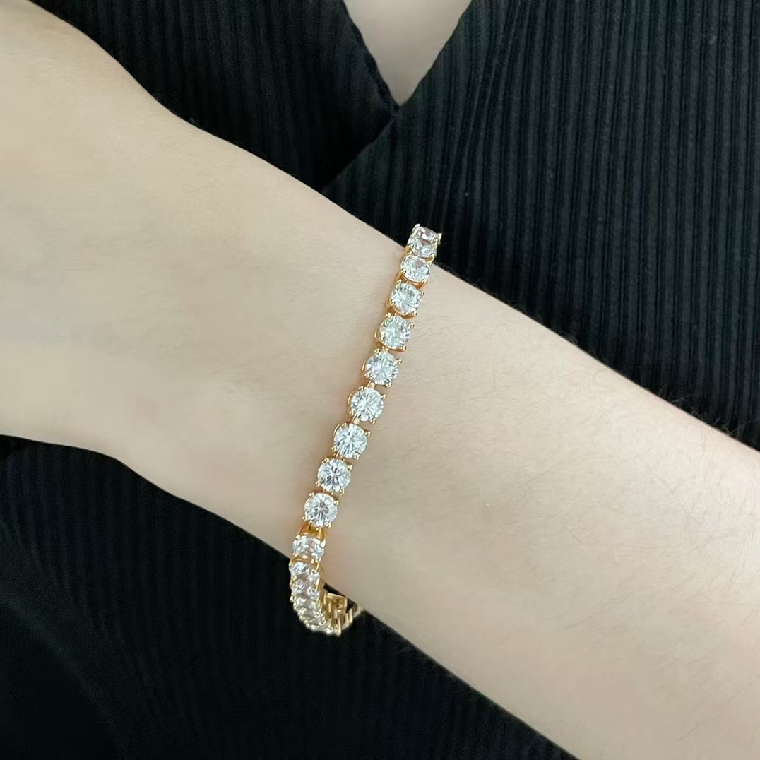 [⭐⭐JeweliWhal jewelrys]TENNIS BRACELET WITH FULL DIAMOND SETTING