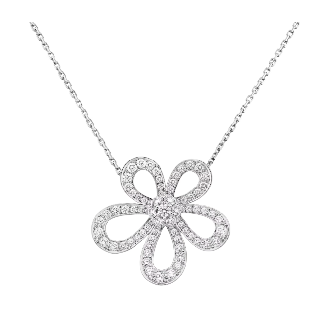 [⭐⭐JeweliWhal]FLOWERLACE NECKLACE FULL DIAMONDS