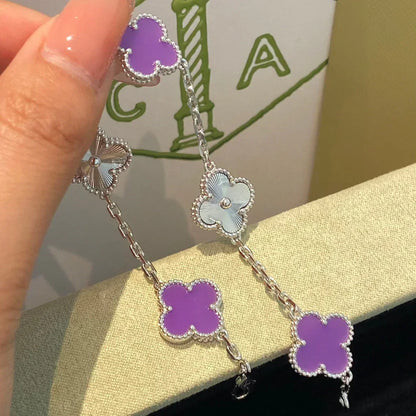 [⭐⭐JeweliWhal] CLOVER 5 MOTIF VIOLET BRACELET COLLECTION