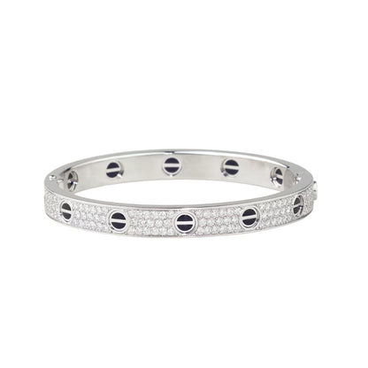 [⭐⭐JeweliWhal]LOVE BRACELET 6.1MM DIAMOND-PAVED CERAMIC