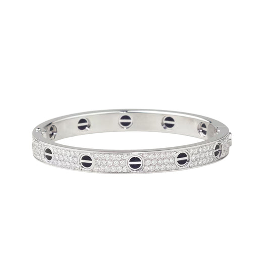 [⭐⭐JeweliWhal]LOVE BRACELET 6.1MM DIAMOND-PAVED CERAMIC