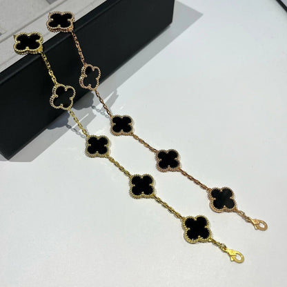 [⭐⭐JeweliWhal] CLOVER 5 MOTIF ONYXS BRACELET COLLECTION