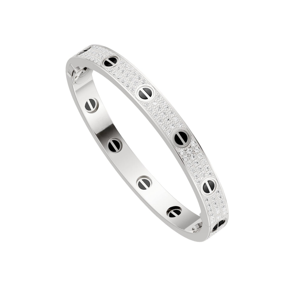 [⭐⭐JeweliWhal]LOVE BRACELET 6.1MM DIAMOND-PAVED CERAMIC