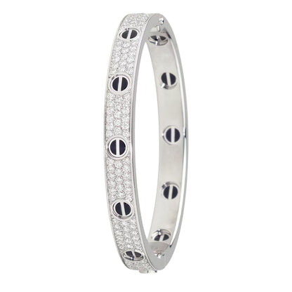 [⭐⭐JeweliWhal]LOVE BRACELET 6.1MM DIAMOND-PAVED CERAMIC