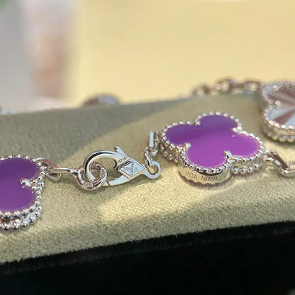 [⭐⭐JeweliWhal] CLOVER 5 MOTIF VIOLET BRACELET COLLECTION