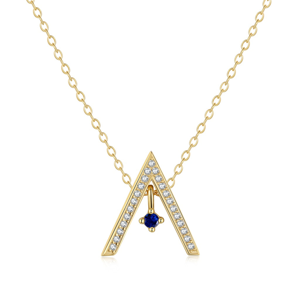 [Manual]Sparkling "A" Shape Necklace
