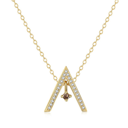 [Manual]Sparkling "A" Shape Necklace