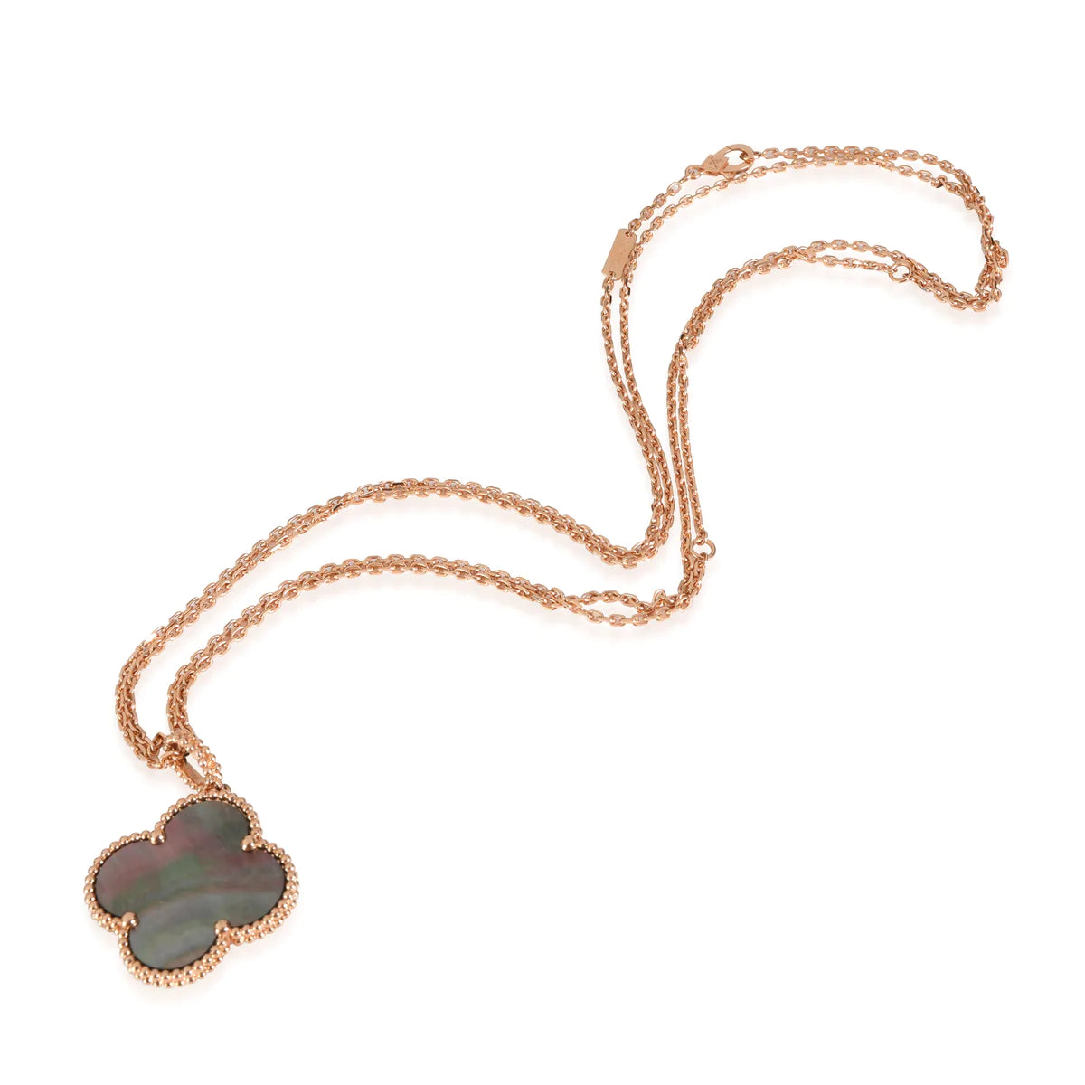 [⭐⭐JeweliWhal]CLOVER 25MM GOLD DARK MOP BIG CLOVER NECKLACE