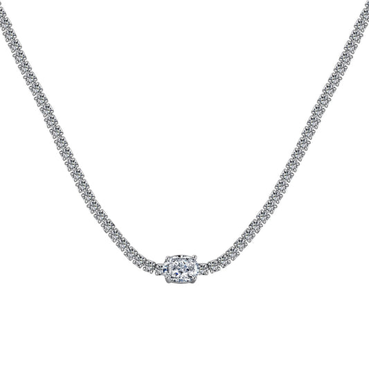 [Manual]1.0 Carat Shining Oval Cut Necklace