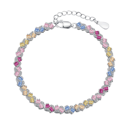 [Manual]Ornate Colorful Flower Shape Party Bracelet