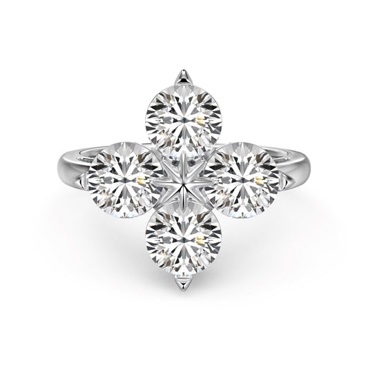 [Manual]Four-Leaf Clover Eight-Pointed Star Ring