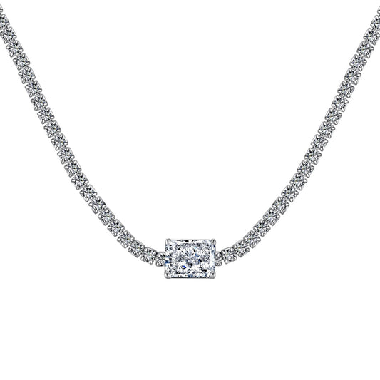 [Manual]2.0 carat Ornate Emerald Cut Necklace