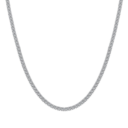 [Manual]Delicate Round Shape Tennis Necklace