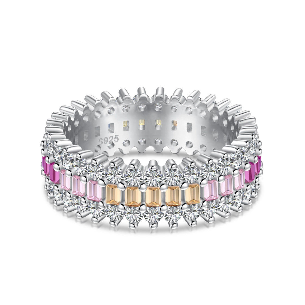 [Manual]Ornate Colorful Radiant Cut Daily Ring