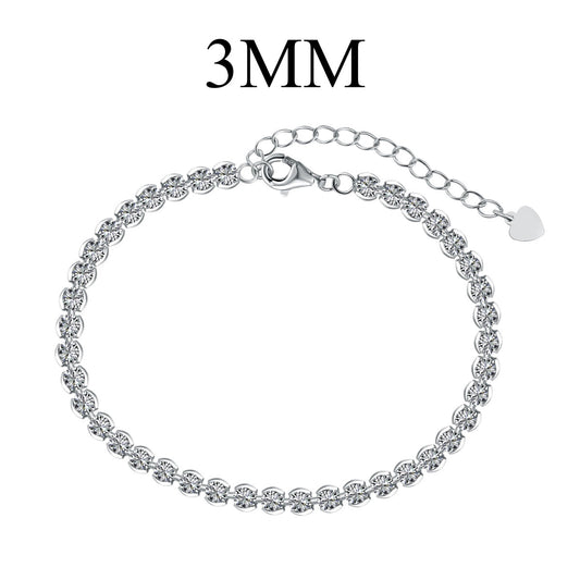 [Manual]Ornate  Sparkling Round Cut Daily Bracelet