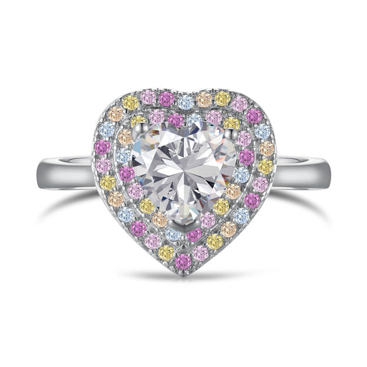 [Manual]Delicate Ebullient Heart Shape Wedding Ring