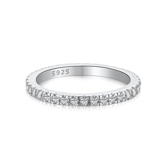 [Manual]Delicate Sparkling Round Cut Daily Ring