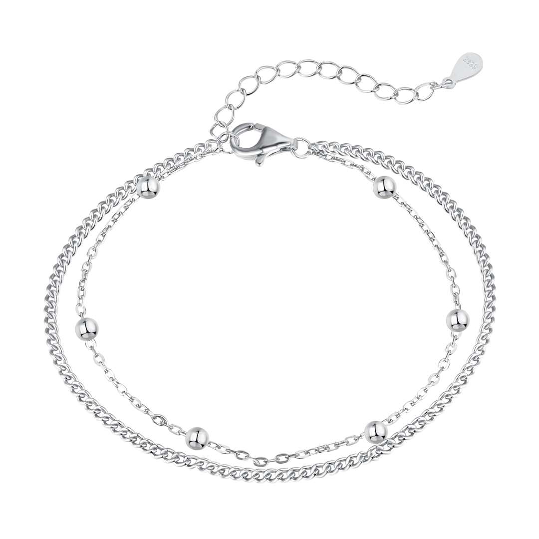 [Manual]Delicate Bead Double Layer Bracelet