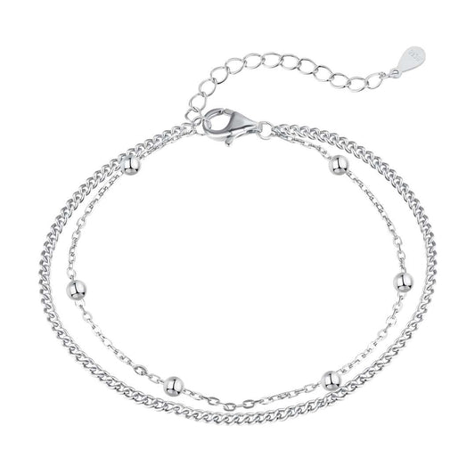 [Manual]Delicate Bead Double Layer Bracelet
