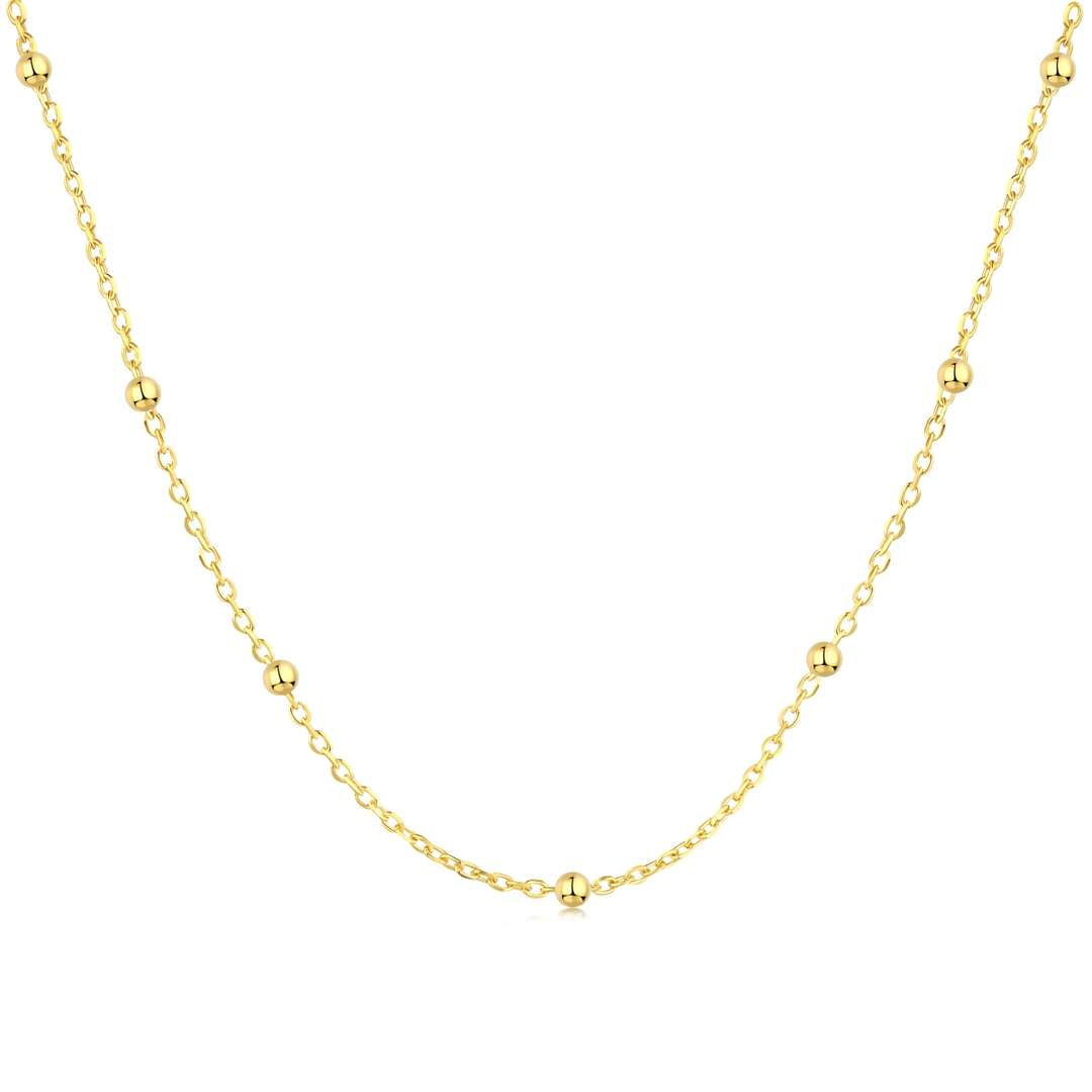 [Manual]Small Bead Clavicle Chain Simple Necklace