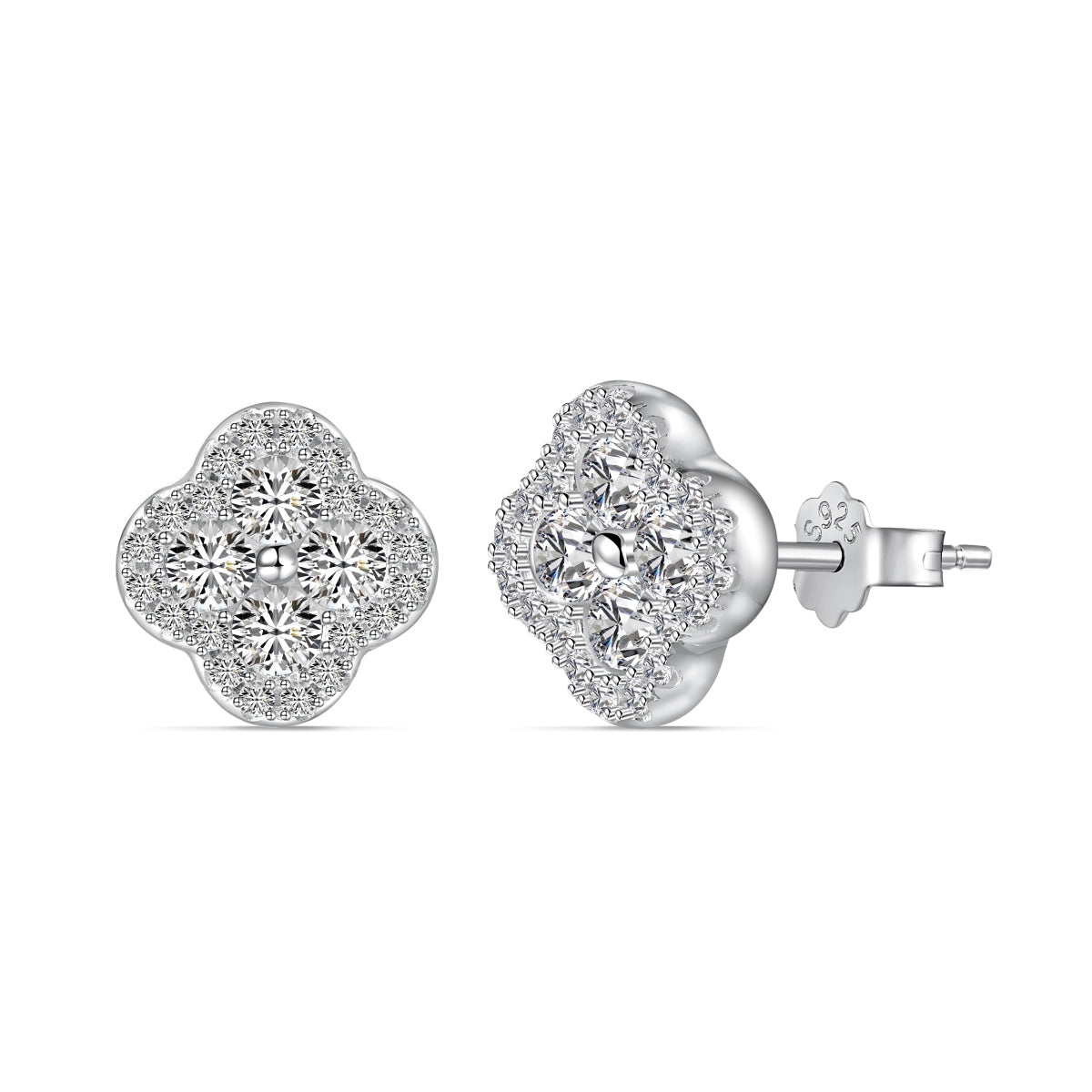 [Manual]Four-Leaf Clover Flower Shaped Earrings