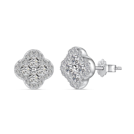 [Manual]Four-Leaf Clover Flower Shaped Earrings