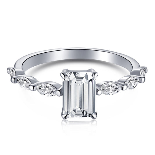 [Manual]1.0 Carat Dainty Resplendent Radiant Cut Daily Ring
