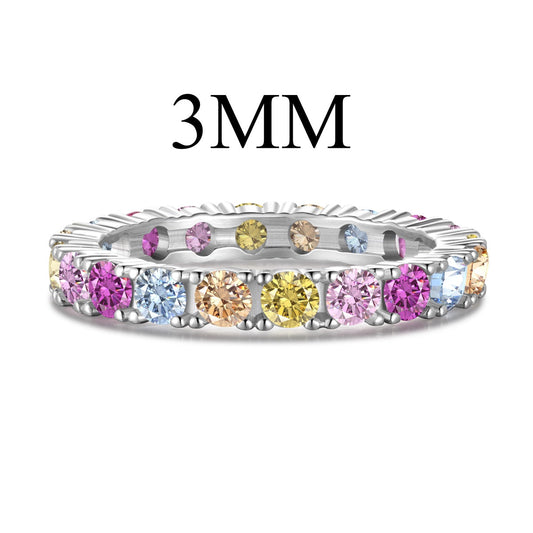 [Manual]Dazzling Lustrous Round Cut Tennis Ring