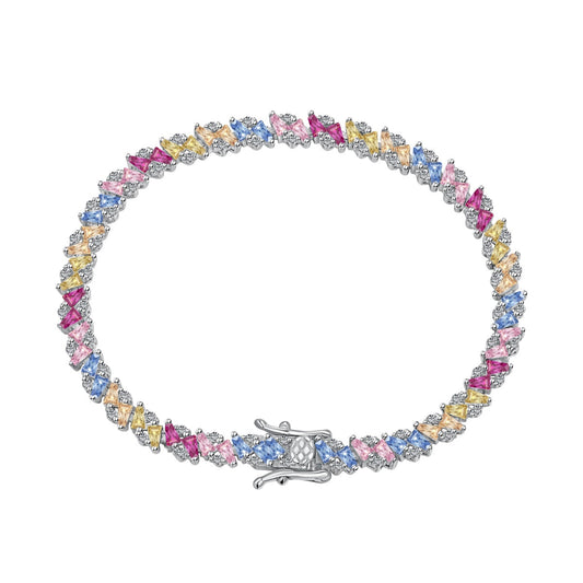 [Manual]Ornate Sparkling Multi Cut Party Bracelet