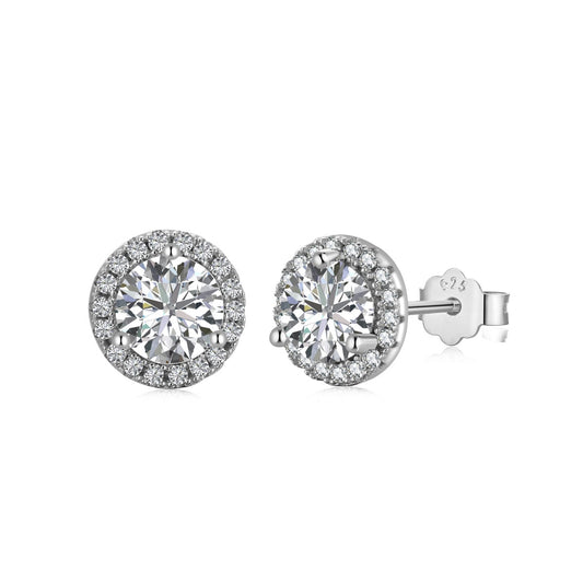 [Manual]Classic Princess Round Shape Earrings