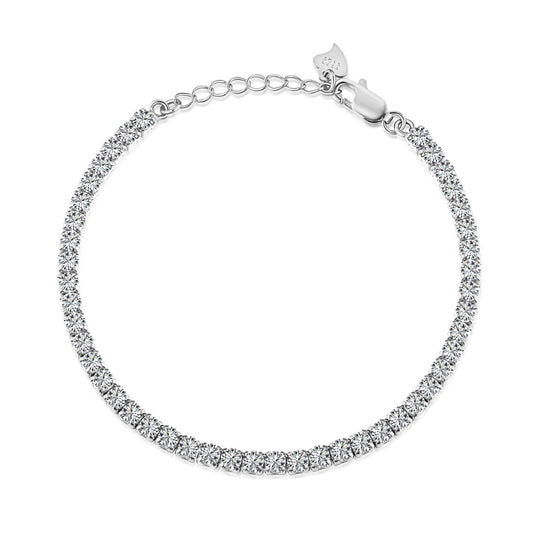 [Manual]Sparkling Round Cut Daily Bracelet