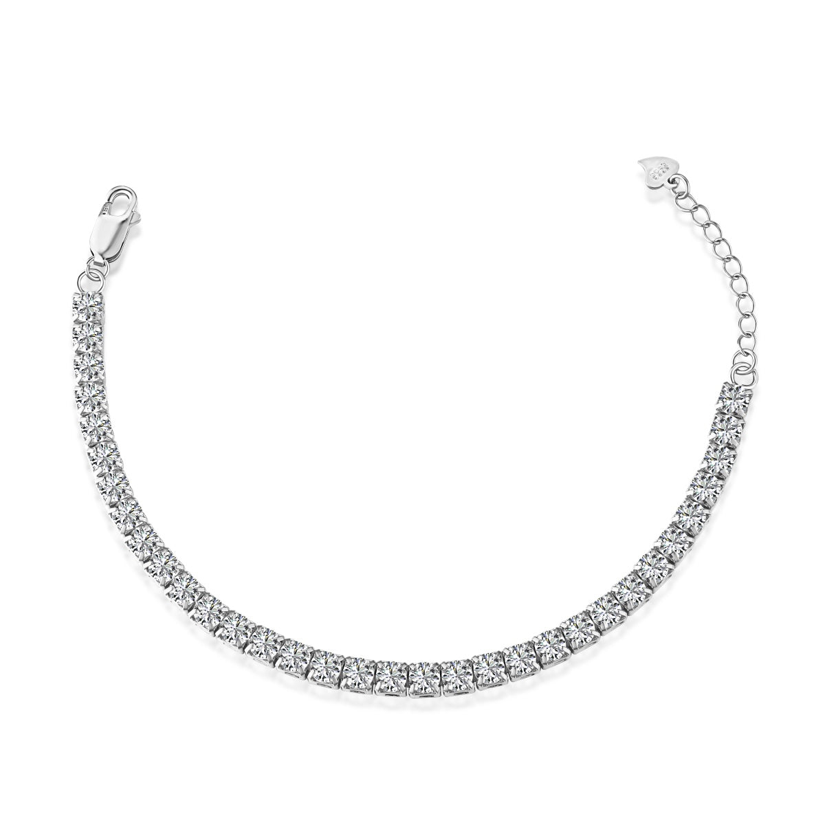 [Manual]Sparkling Radiant Princess Cut Tennis Bracelet